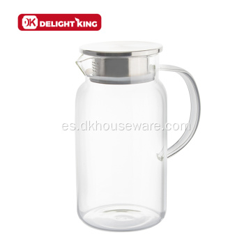 Jarra de vidrio para té helado Jarra de vidrio de borosilicato